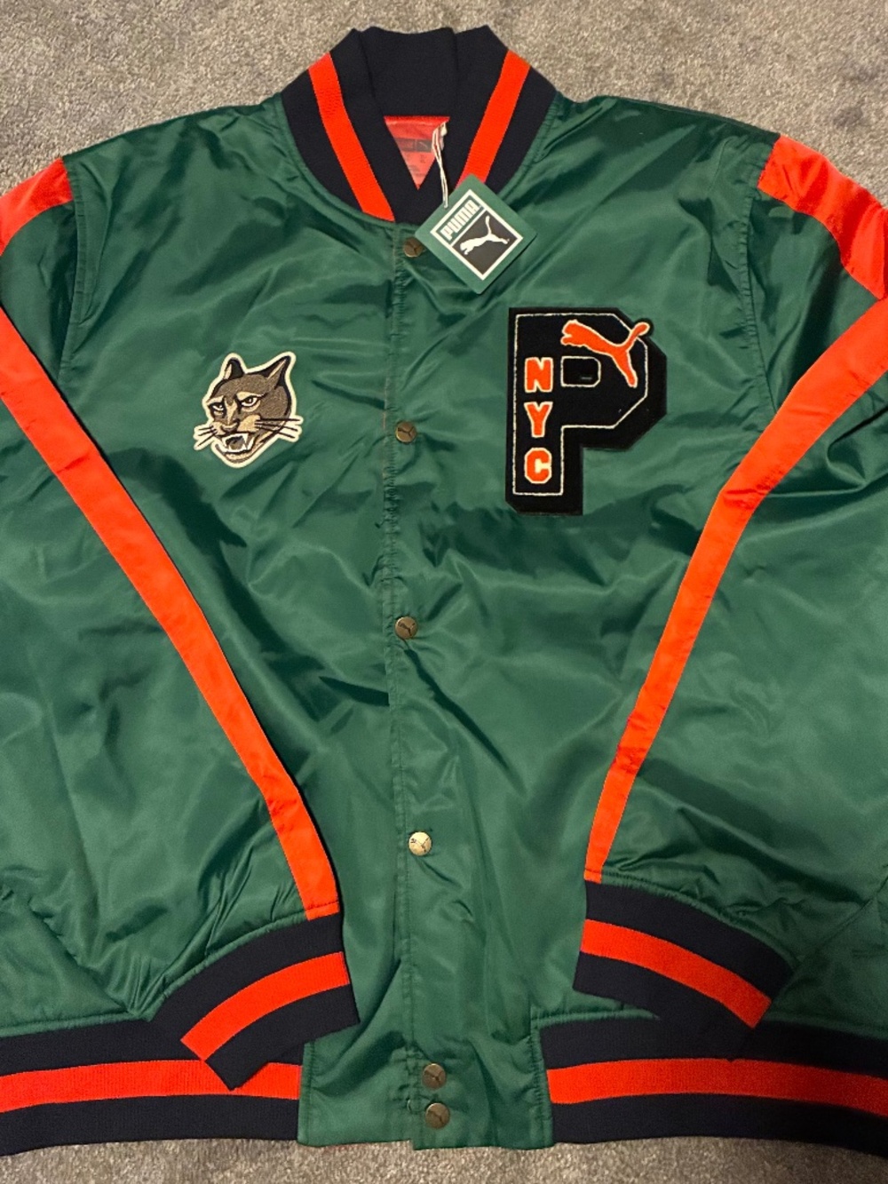 PUMA Mens XL Play NYC Dugout Varsity Jacket NWT